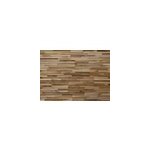 Plaquette de parement intrieur concave en teck, effet bois brut l. 55 x l. 20, 5 cm x p. 20 mm wall!supply ...