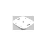 Platine 2 points pour clôture belty aluminium blanc 9016 Platine 2 points pour clôture belty aluminium blanc 9016