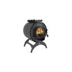 Pole  bois en acier bruno mini ii noir en acier 9kw 80m