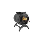 Pole  bois en acier bruno mini iii noir en acier 12kw 100m