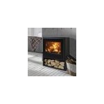 Po�le � bois noir en acier 5, 8 kw avec range - b�ches, panadero born�o