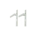 Poignée alu carré cylindre blanc pour porte fenêtre pvc blanc Poignée alu carré cylindre blanc pour porte fenêtre pvc blanc