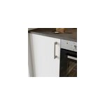Poigne de meuble de cuisine goodhome khara effet nickel l. 18, 8 cm, 2 pices