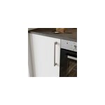 Poigne de meuble de cuisine goodhome khara effet nickel l. 28, 4 cm, 2 pices