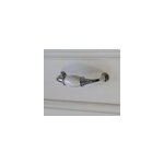 Poigne de meuble goodhome porcelaine blanc 96mm