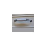 Poigne de meuble n ud goodhome porcelaine vras chrome brillant l. 14. 2cm x h. 2cm x p. 3. 7cm