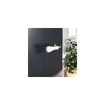 Poigne sur rosace incurv goodhome porcelaine arzhal blanc et or l. 130mm x l. 42mm