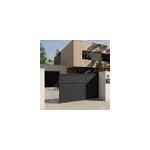 Portail 1 / 4 persienné coulissant aluminium neva klikstrom + motorisation somfy l. 410 x h. 168 cm gris ... Portail 1 / 4 persienné coulissant aluminium neva klikstrom + motorisation somfy l. 410 x h. 168 cm gris ...