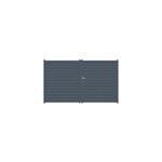 Portail battant persiennes ajour�es aluminium gris l. 300 x h. 171 cm jardimat