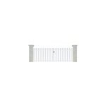 Portail battant velay en pvc blanc ajouré cadre aluminium l 3m x h 1. 20m Portail battant velay en pvc blanc ajouré cadre aluminium l 3m x h 1. 20m