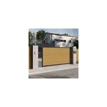 Portail coulissant aluminium neva klikstrom + motorisation somfy l. 360 x h. 168 cm effet bois Portail coulissant aluminium neva klikstrom + motorisation somfy l. 360 x h. 168 cm effet bois