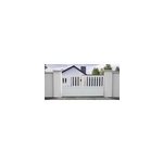 Portail coulissant pvc naussac blanc - 350 x h. 150 cm