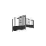 Portail fer braga noir - 350 x h. 120 / 174 cm Portail fer braga noir - 350 x h. 120 / 174 cm