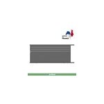 Portail jardimat coulissant aluminium alpes trio gris antique - 350 x h. 160 cm