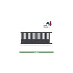 Portail jardimat coulissant aluminium garonne gris 7016 - 350 x h. 140 cm