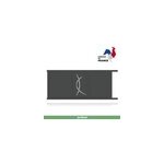 Portail jardimat coulissant aluminium lausanne noir 2100 - 350 x h. 160 cm