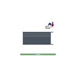Portail jardimat coulissant motoris aluminium alpes trio gris anthracite - 350 x h. 160 cm