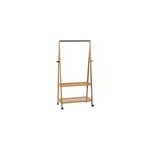 Portant simple en bambou avec 2 tagres l. 80 x h. 163 cm