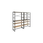 Portant � v�tements modulable en bois et m�tal noir 6 �tag�res et 2 penderies homesight kadra l. 400 ...