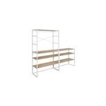 Portant � v�tements modulable sous combles en bois et m�tal blanc 4 �tag�res 1 penderie homesight kadra ...