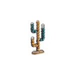 Porte capsules nespresso  ; cactus ; en mtal noir et bambou