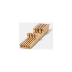 Porte couteaux goodhome nitaki bambou 40 x 9 cm, 5 compartiments