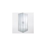 Portes de douche angle droit cooke & lewis onega transparent 80 x 80 cm
