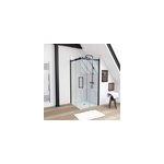 Porte de douche en angle noir galedo rolling 90 x 90cm Porte de douche en angle noir galedo rolling 90 x 90cm