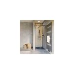 Portes de douche battantes en niche 80 x 200 cm, verre anticalcaire, profil� noir mat, schulte imp�riale ...