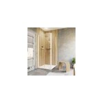 Portes de douche battantes avec paroi lat�rale 80 x 80 cm, verre anticalcaire, profil� blanc mat, schulte ...