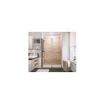 Porte de douche coulissante avec roulettes l. 100 x h. 200 cm, verre transparent anticalcaire, profilé ... Porte de douche coulissante avec roulettes l. 100 x h. 200 cm, verre transparent anticalcaire, profilé ...