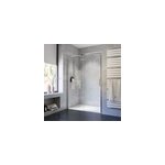 Porte de douche coulissante l. 150 x h. 200 cm, verre transparent anticalcaire, profil chrom, schulte ...