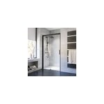 Porte de douche coulissante l. 150 x h. 200 cm, verre transparent anticalcaire, profil noir, schulte ...