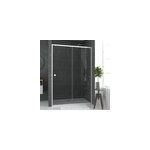 Porte de douche coulissante blanc galedo spot transparent 140cm