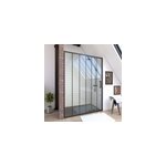 Porte de douche coulissante noir galedo factorx 120cm Porte de douche coulissante noir galedo factorx 120cm