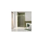 Porte de douche coulissante et paroi fixe l. 120 + 80 x h. 200 cm profilés doré brossé, galedo factory ... Porte de douche coulissante et paroi fixe l. 120 + 80 x h. 200 cm profilés doré brossé, galedo factory ...