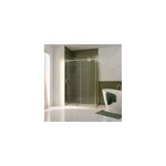 Porte de douche coulissante et paroi fixe l. 140 + 80 x h. 200 cm profilés doré brossé, galedo factory ... Porte de douche coulissante et paroi fixe l. 140 + 80 x h. 200 cm profilés doré brossé, galedo factory ...