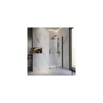 Porte de douche coulissante avec roulettes l. 120 x h. 200 cm, verre transparent anticalcaire, profil ...