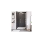 Porte de douche battante l. 120 x h. 192 cm, verre transparent, profil� chrom�, schulte newstyle
