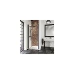 Porte de douche pivotante en niche, l. 60 x h. 192 cm, verre transparent, profilé noir, schulte newstyle ... Porte de douche pivotante en niche, l. 60 x h. 192 cm, verre transparent, profilé noir, schulte newstyle ...