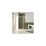 Porte de douche pivotante et paroi fixe l. 90 x 90 x h. 200 cm profilés doré brossé, galedo factory Porte de douche pivotante et paroi fixe l. 90 x 90 x h. 200 cm profilés doré brossé, galedo factory
