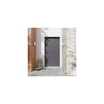Porte d'entre fortia alu gris ral 7021 cecina 96 x h. 218 cm poussant droit