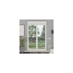 Porte fen�tre alu 2 vantaux + volet roulant �lectrique goodhome blanc - l. 120 x h. 215 cm, tirant droit ...