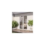 Porte fen�tre alu 2 vantaux + volet roulant �lectrique goodhome blanc - l. 140 x h. 215 cm, tirant droit ...