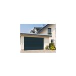 Porte de garage sectionnelle acier isomatic gris anthracite ral 7016 - l. 237, 5 x h. 200 cm - motorise ...