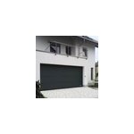 Porte de garage sectionnelle motoris�e h�rmann acier galvanis� 7016 h. 250 x l. 212, 5 cm