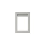 Porte de meuble de cuisine vitr�e garcinia gris ciment mat l. 50 cm x h. 72 cm goodhome