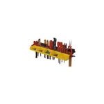 Porte outils en tôle d'acier mottez pour 50 outils + 5 bacs en plastique l. 58 x l. 15 x h. 9 cm Porte outils en tôle d'acier mottez pour 50 outils + 5 bacs en plastique l. 58 x l. 15 x h. 9 cm