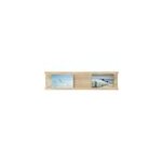 Porte photo effet bois l. 50 x h. 12 cm ariane