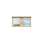 Porte photo mural effet bois l. 30 x h. 16 cm ariane